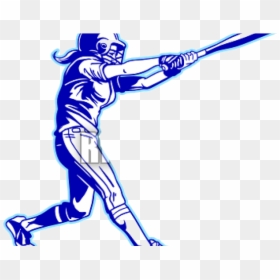 Softball Clipart Wallpaper Blink Girl Swinging Bat - Clipart Softball Player Swinging, HD Png Download - bat.png