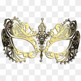 Gold Masquerade Mask Png, Transparent Png - carnival mask png