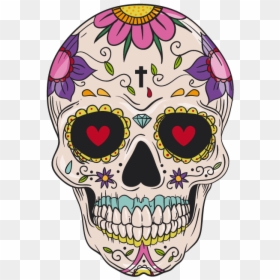 Download And Cuisine Mexican Skull Calavera Idea Pattern - Day Of The Dead Drawing Ideas Skulls, HD Png Download - dia de los muertos skull png