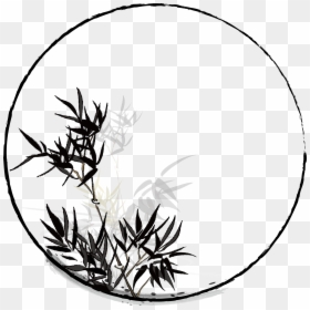 Hand Painted Chinese Style Ink Plant Png And Vector - Ink Plant Png, Transparent Png - plant.png