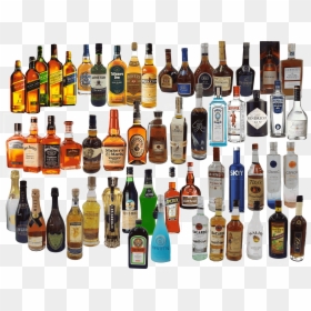 Liquor Bottles Png Page - All Bottle Of Alcohol, Transparent Png - wine bottle outline png