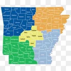 Health Units Map By Region - Arkansas Region Map, HD Png Download - arkansas outline png