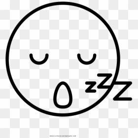 Happy Face Drawing - Sleepy Face To Color, HD Png Download - cara troll png