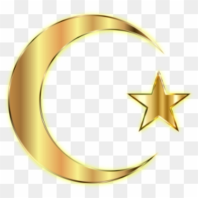 Star And Crescent Moon Computer Icons - Golden Moon And Star, HD Png Download - star icon png transparent background
