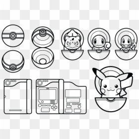Cartoon Pokemon Black And White, HD Png Download - pikachu png icon