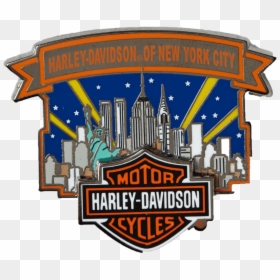 Nyc Skyline Pin - Pins Harley Davidson New York, HD Png Download - ny skyline png