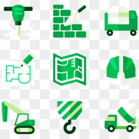 Green Construction Icon, HD Png Download - construction icons png