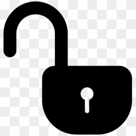 Security Icon Black - Unlocked Padlock Silhouette, HD Png Download - padlock icon png