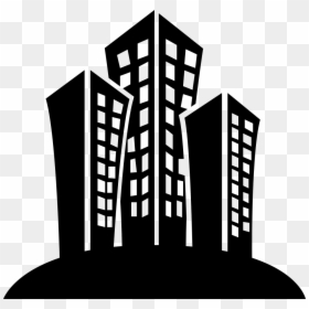 Transparent Apartment Complex Clipart - Building Clipart Black And White, HD Png Download - business building png