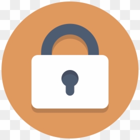 Lock Icon Png Circle, Transparent Png - lock vector png