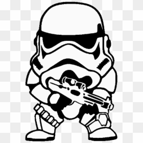 Stormtrooper Clipart Library Chibi Yoda Drawing Star - Small Storm Trooper Drawing, HD Png Download - stormtroopers png