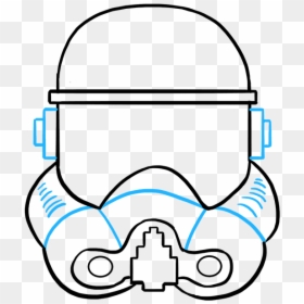 How To Draw A Stormtrooper Helmet Really Easy Drawing - Storm Trooper Helmet Transparent, HD Png Download - stormtroopers png
