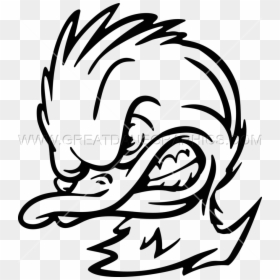 Png Free Anger Drawing Heartbreaking - Donald Duck Head Drawing, Transparent Png - duck head png