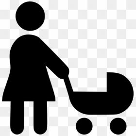 Walking With Baby In Str, HD Png Download - walking icon png