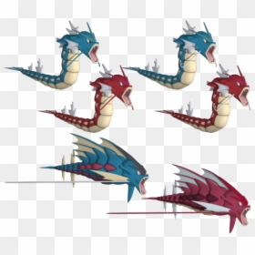 Mega Gyarados 3d, HD Png Download - gyrados png