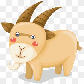 Cartoon Cute Goat Element - Farm Animal Cartoon Vector, HD Png Download - goat simulator png