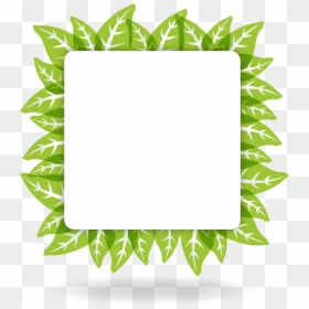 #leaves #frame #green #eco #rectangle #square #quadrilateral - Paper, HD Png Download - leaves frame png