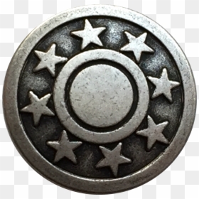 Eight Stars Metal Button 3/4" - Emblem, HD Png Download - silver button png