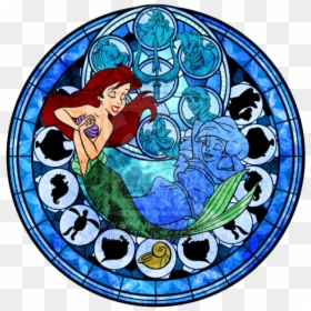 Transparent Sirenita Png - Kingdom Hearts Stained Glass Ariel, Png Download - jungle book png