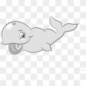 Clipart Whale Black And White - Deep Ocean Life Animals, HD Png Download - whale tail png