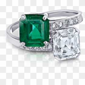 Green Diamond Ring Png, Transparent Png - green diamond png