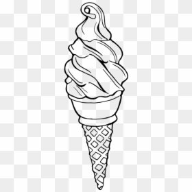 Icecream Cone Drawing At Getdrawings - Drawing Of An Ice Cream Cone, HD Png Download - ice cream cone clipart png