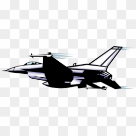 Vector Illustration Of F16 Falcon Us Air Force Single-engine - F16 Vector Png, Transparent Png - f16 png