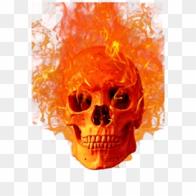 #mq #skull #fire #fireflames #flames - Danger Pic Of Ghost, HD Png Download - flaming skull png