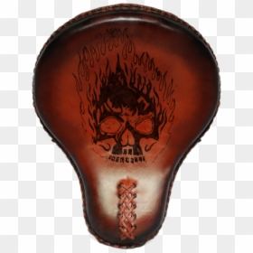 Leather, HD Png Download - flaming skull png