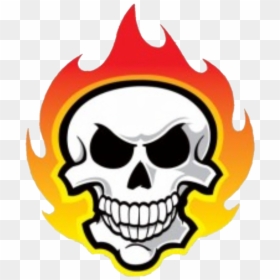 Clip Art Skull Flames Sticker By - Skull, HD Png Download - flaming skull png