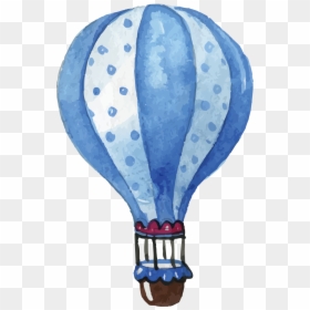 Hot Air Balloon Watercolor Clip Art, HD Png Download - hot air ballon png
