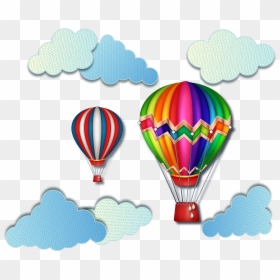 Hot Air Balloon Toy Balloon - Transparent Hot Air Balloon With Clouds Png, Png Download - hot air ballon png
