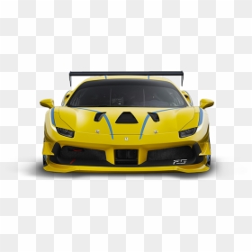488 Challenge - Ferrari 488 Challenge Png, Transparent Png - yellow car png