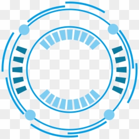Tech Border Blue Futuristic Round Frame Png And Psd - Transparent Futuristic Circle Png, Png Download - tech frame png