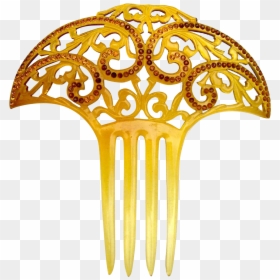 Art Deco Hair Comb Amber Celluloid Spanish Style Hair - Health & Beauty, HD Png Download - hair comb png