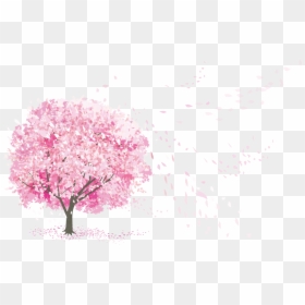 #sakura #pink #deco #japan #flowers #tree #spring #splash - 桜の 木 イラスト リアル, HD Png Download - pink tree png