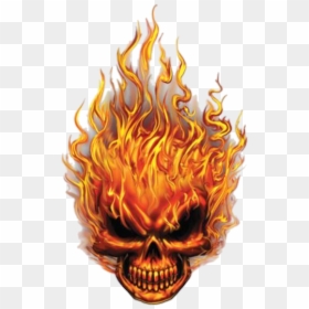 #skulls #skull #fire - Skull On Fire Png, Transparent Png - fire skull png