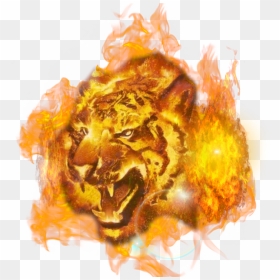 #freetoedit#eemput #png #tiger #tigers #fire - Black And Red Fire Tiger, Transparent Png - fire skull png