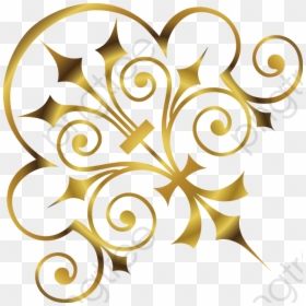Continental Flower Beautifully And, HD Png Download - gold corner png