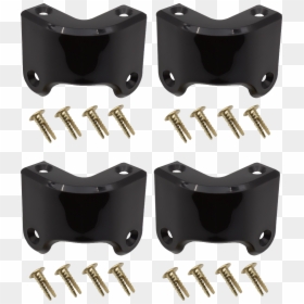 Marshall, Black Plastic, 4-hole, Rear, With Rivets - Carbon, HD Png Download - gold corner png
