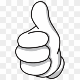 Mickeymouse Hand Like Blackandwhite Flower - Cartoon Thumbs Up Transparent Background, HD Png Download - mickey mouse hand png