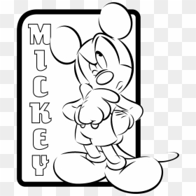 Mickey Mouse Logo Black And White - Cartoon, HD Png Download - mickey mouse hand png