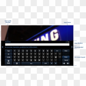 Samsung Smart Hub - Smart Tv Keyboard On Screen, HD Png Download - text bar png