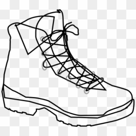 Hiking Boots Clipart - Boot Outline, HD Png Download - timberland boot png