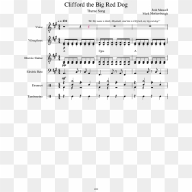 Sheet Music, HD Png Download - clifford the big red dog png