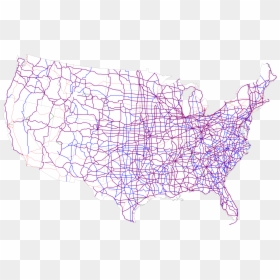 2000px-map Of Current Us Routes - United States Numbered Highway System, HD Png Download - marauders map footprints png
