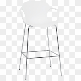 Nap Bar Stool Kasper Salto Milk White Chrome Steel - Chair, HD Png Download - bar stool png