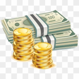 Gold Coin Money Banknote United States Dollar - Transparent Background Money Coin Png, Png Download - coin stack png