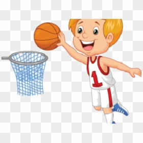 Kids Playing Basketball Clipart - Boy Playing Basketball Clipart, HD Png Download - kids playing clipart png