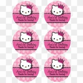 Hello Kitty Party Sticker Tags - Thank You For Coming Hello Kitty Tag, HD Png Download - hello my name is sticker png